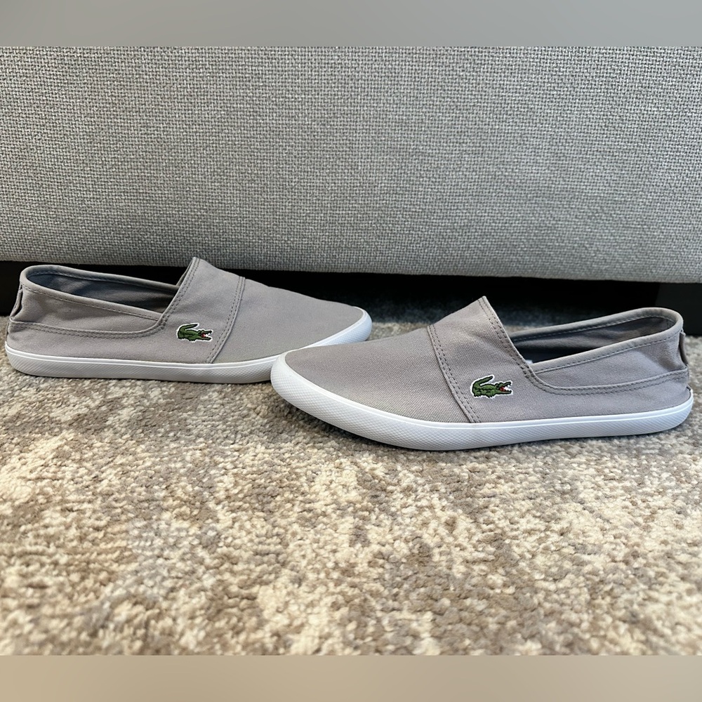 Lacoste Men’s Marice Slip-On Sneakers Gray Size 8 (EU 40.5)